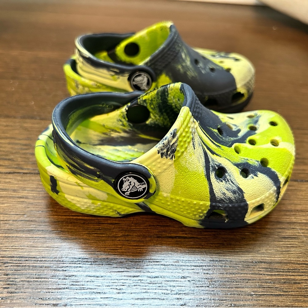 Toddler size 5 tie dye CROCS